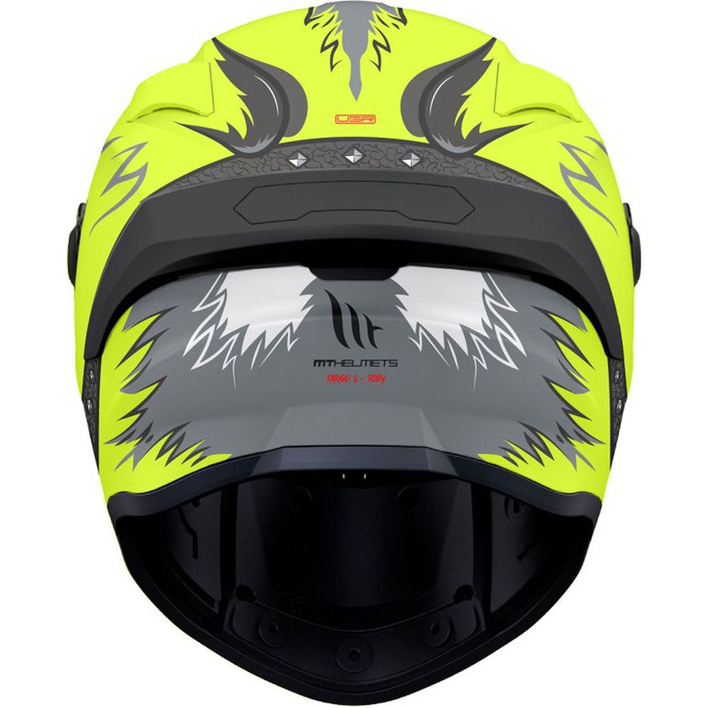 MT Targo S Toby C3 Full Face Helmet Matt Fluo Yellow  - FREE UK Shipping, FREE 365 Day Returns | Moto Central