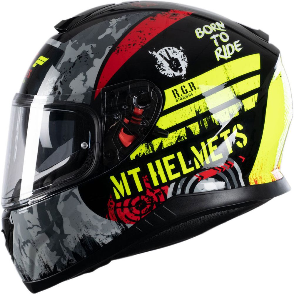 MT Thunder 3 Sniper Full Face Helmet Gloss Black / Fluo Yellow