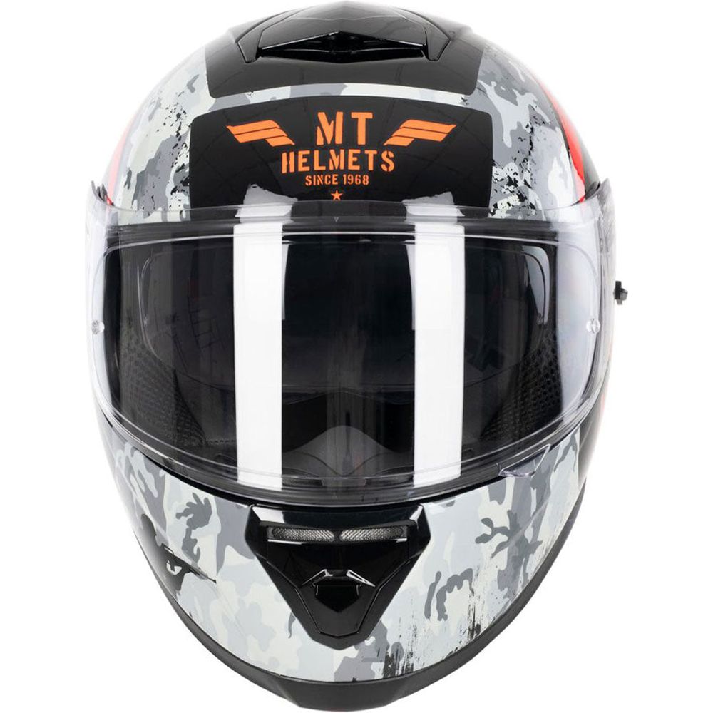 MT Thunder 3 Sniper Full Face Helmet Gloss Black / Orange  - FREE UK Shipping, FREE 365 Day Returns | Moto Central