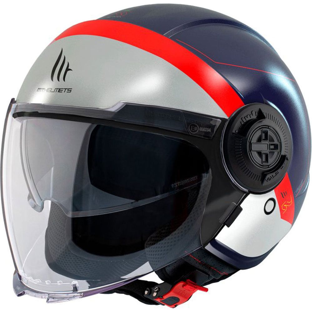 MT Viale SV S 68 Unit D7 Open Face Helmet Gloss Blue / Silver