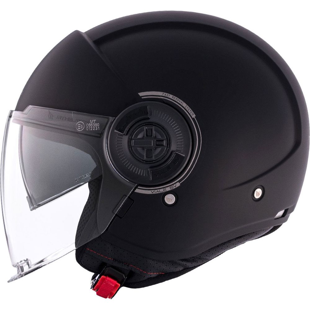 MT Viale SV S Solid A1 Open Face Helmet Matt Black  - FREE UK Shipping, FREE 365 Day Returns | Moto Central