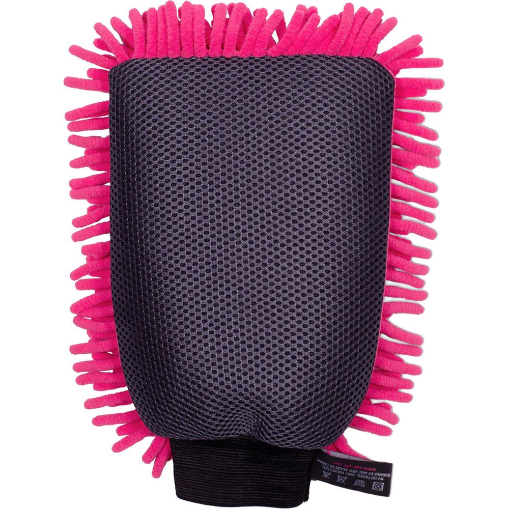 Muc-Off 2 In 1 Chennile Microfibre Washing Mitt Pink - FREE UK Shipping, FREE 365 Day Returns | Moto Central