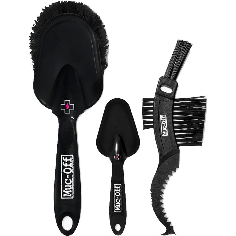 Muc-Off Premium Cleaning Brush Set Black - Pack Of 3