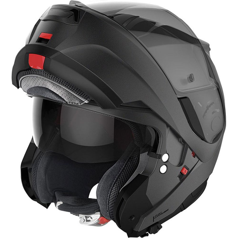 Nolan N100-6 Classic N-Com Modular Flip-Up Helmet Flat Vulcan Grey  - FREE UK Shipping, FREE 365 Day Returns | Moto Central