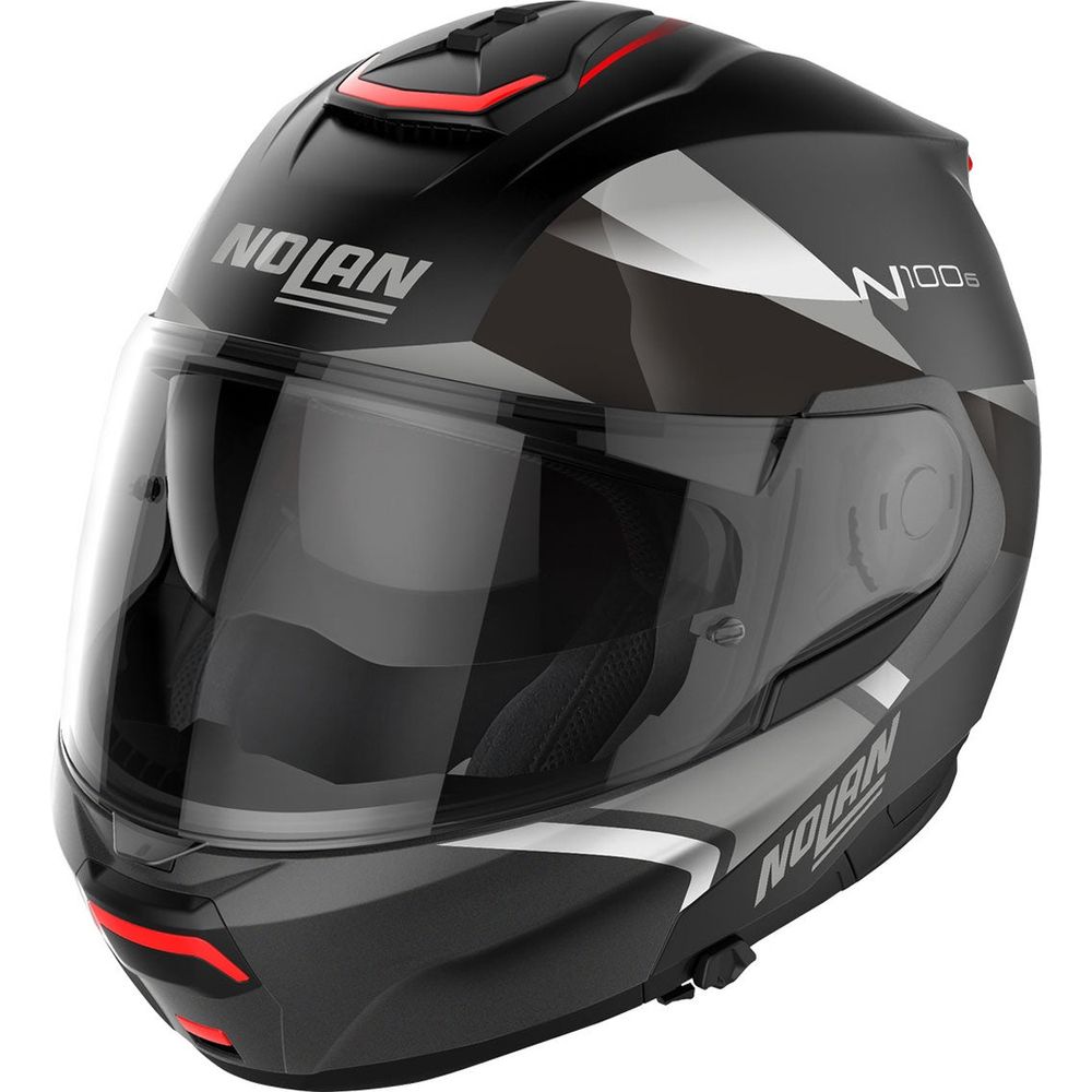 Nolan N100-6 Paloma N-Com Modular Flip-Up Helmet Flat Black / Red