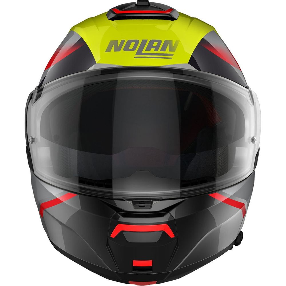 Nolan N100-6 Paloma N-Com Modular Flip-Up Helmet LED Yellow  - FREE UK Shipping, FREE 365 Day Returns | Moto Central