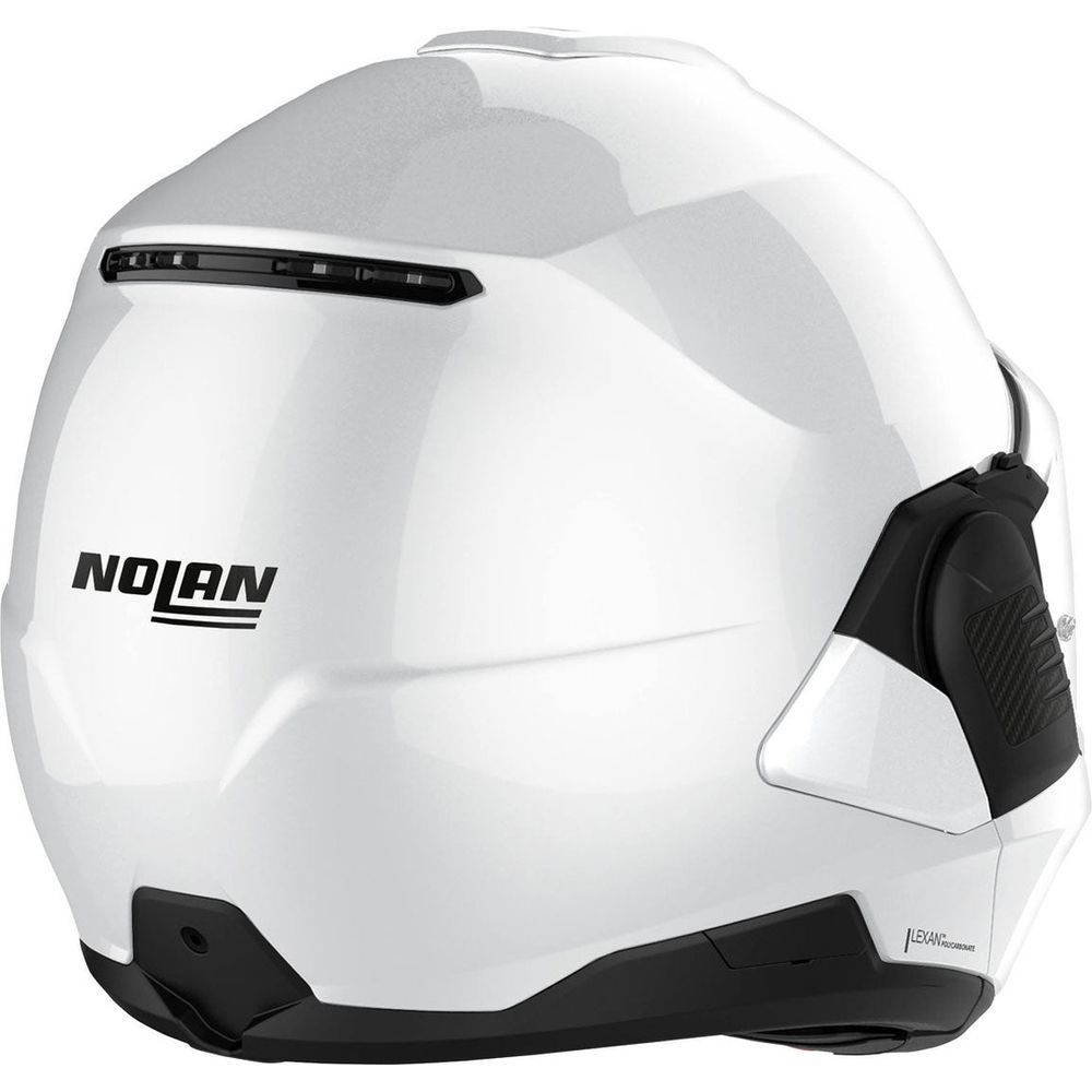 Nolan N120-1 Classic N-Com Modular Flip-Up Helmet Metal White - FREE UK Shipping, FREE 365 Day Returns | Moto Central