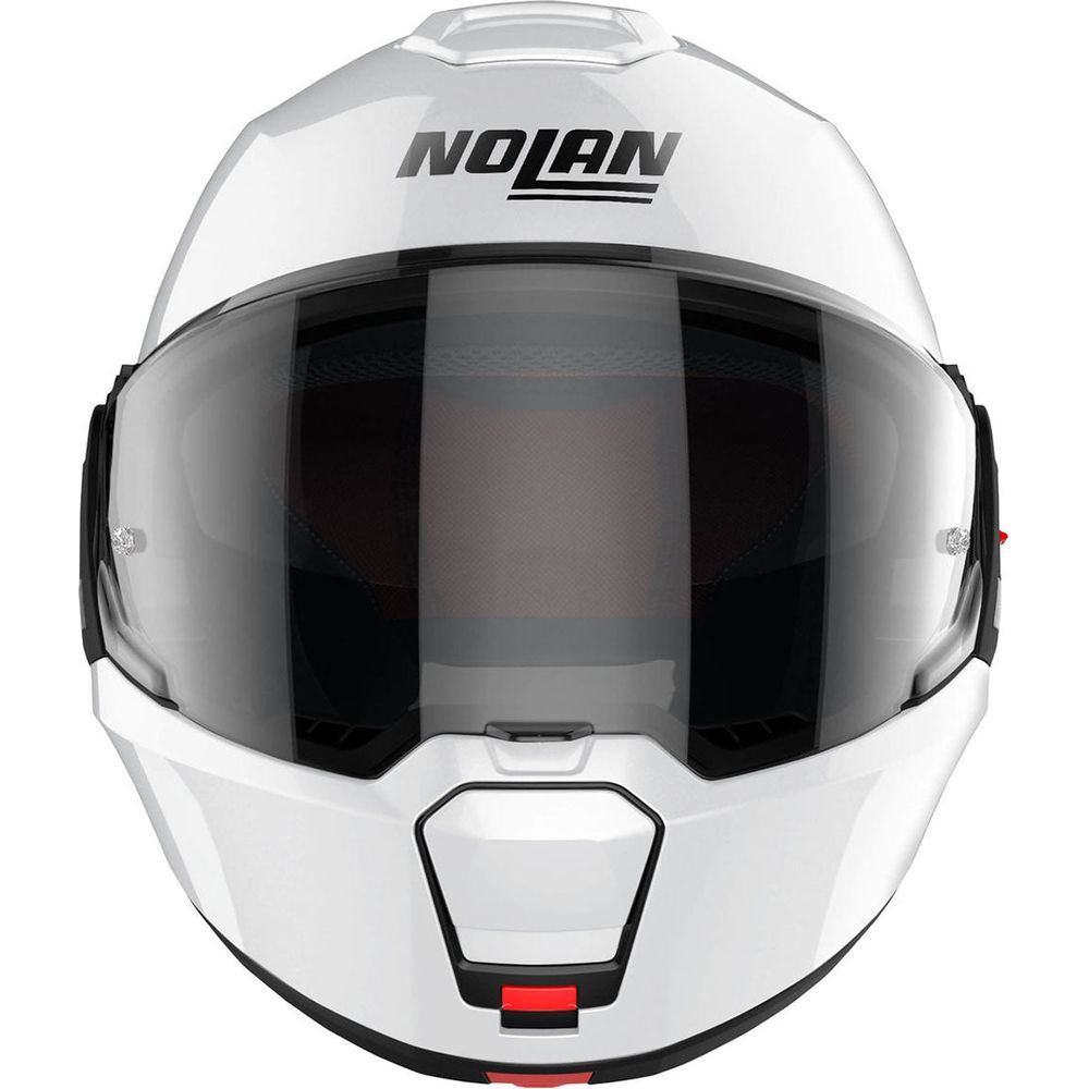 Nolan N120-1 Classic N-Com Modular Flip-Up Helmet Metal White - FREE UK Shipping, FREE 365 Day Returns | Moto Central