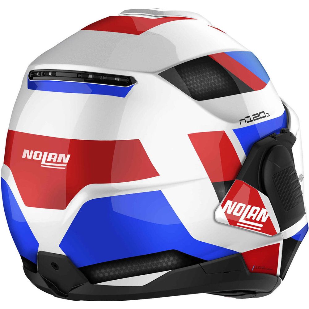 Nolan N120-1 Subway N-Com Modular Flip-Up Helmet Metal White / Blue / Red