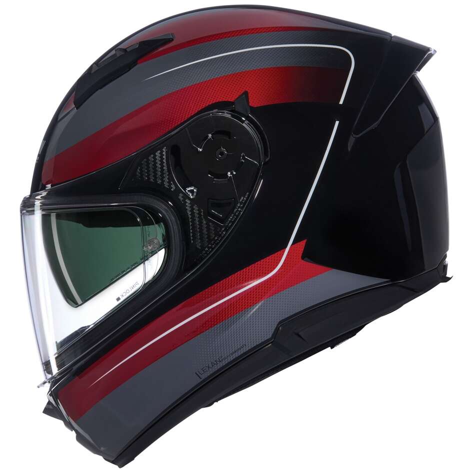 Nolan N60-6 Ermetico Full Face Helmet Black / Red / Grey