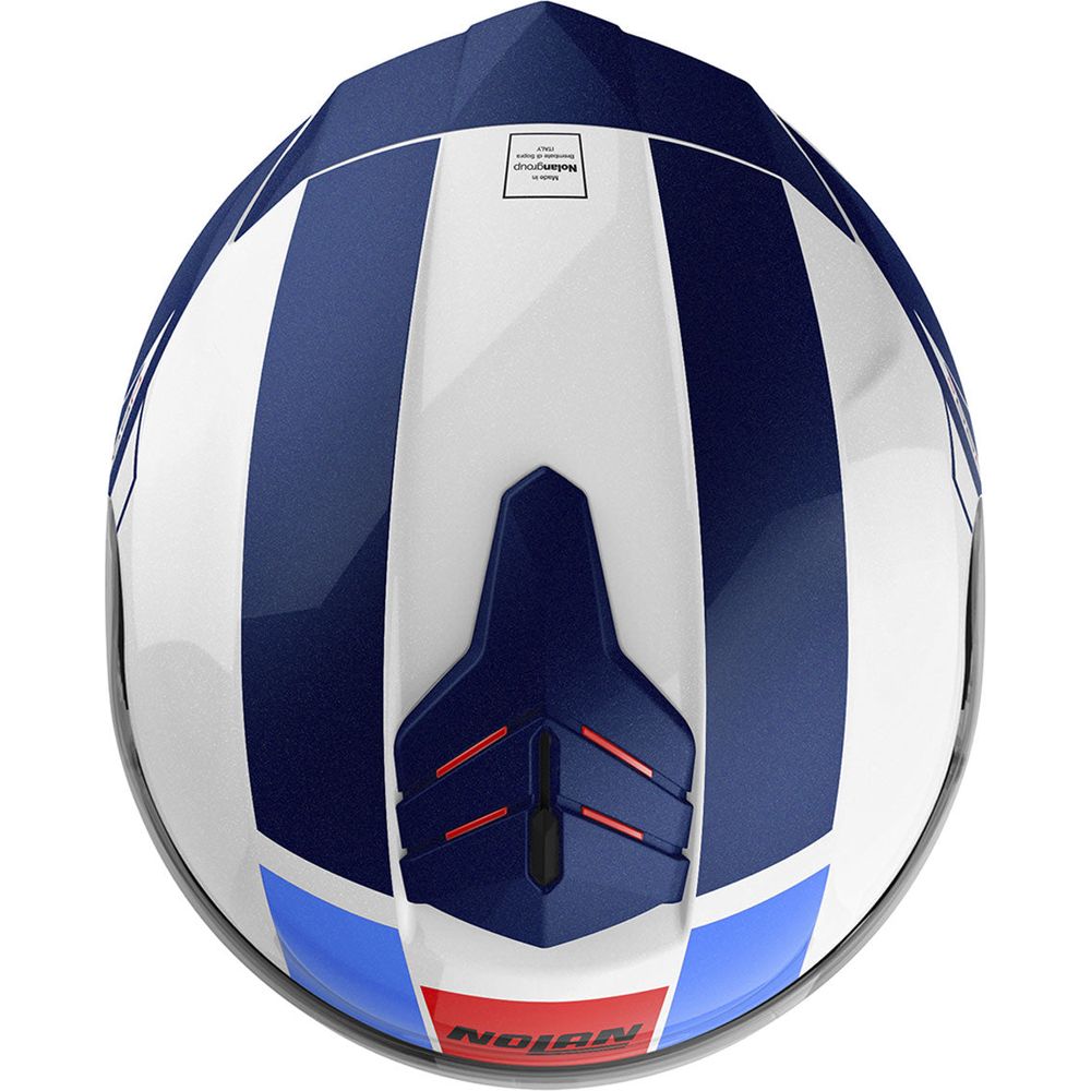 Nolan N80-8 Mandrake N-Com Full Face Helmet Metal White / Blue / Red