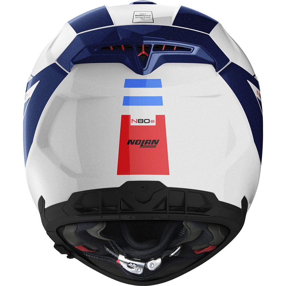 Nolan N80-8 Mandrake N-Com Full Face Helmet Metal White / Blue / Red