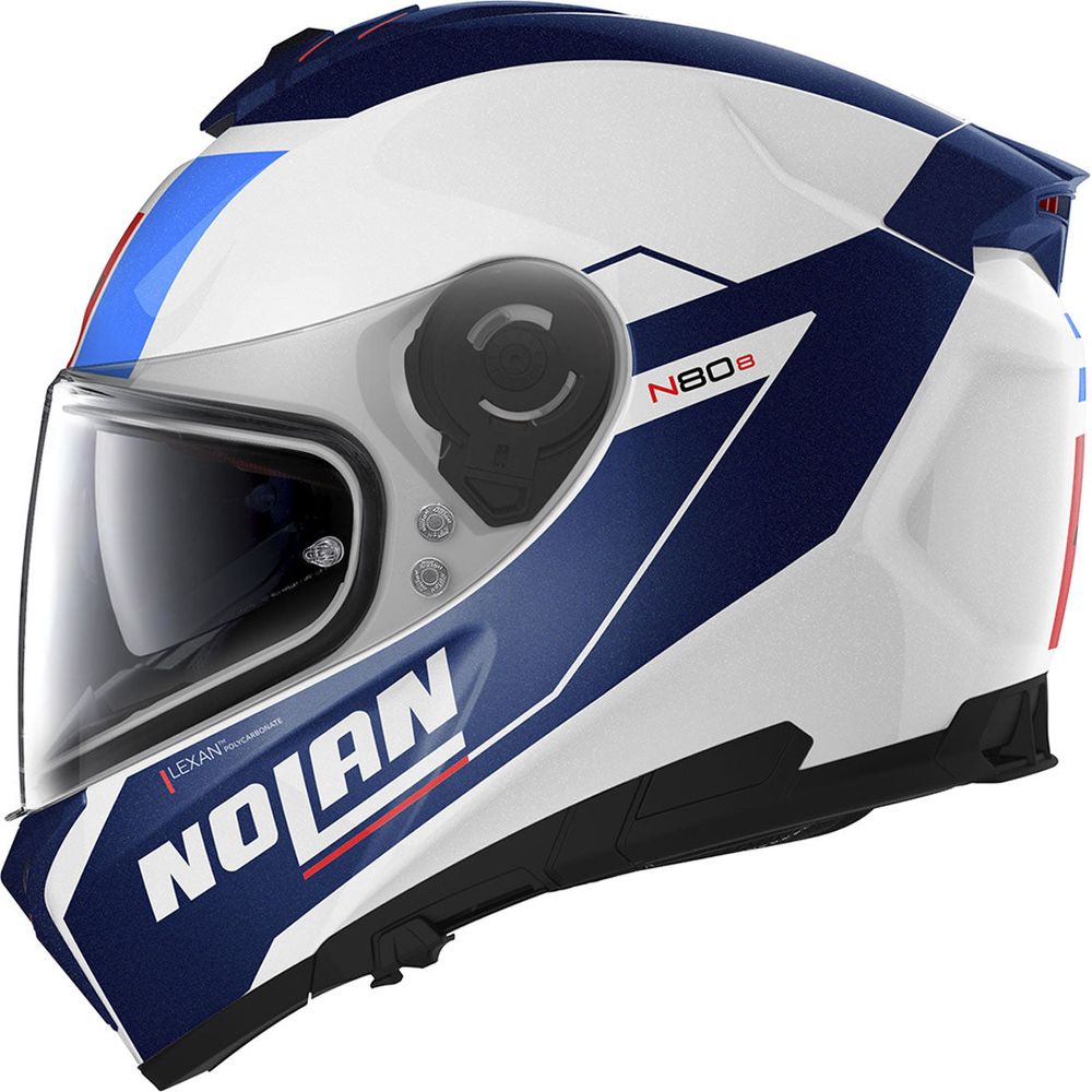 Nolan N80-8 Mandrake N-Com Full Face Helmet Metal White / Blue / Red