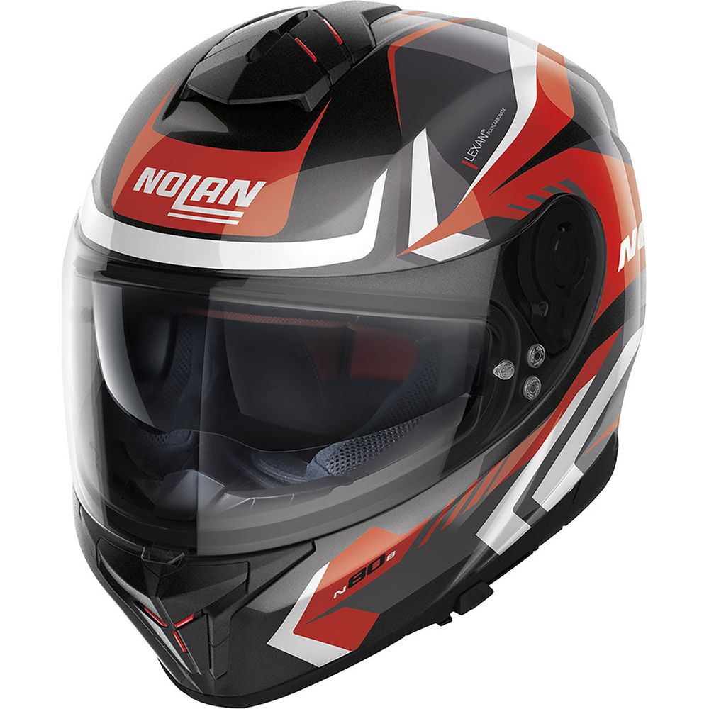 Nolan N80-8 Rumble N-Com Full Face Helmet Metal Black / White / Red