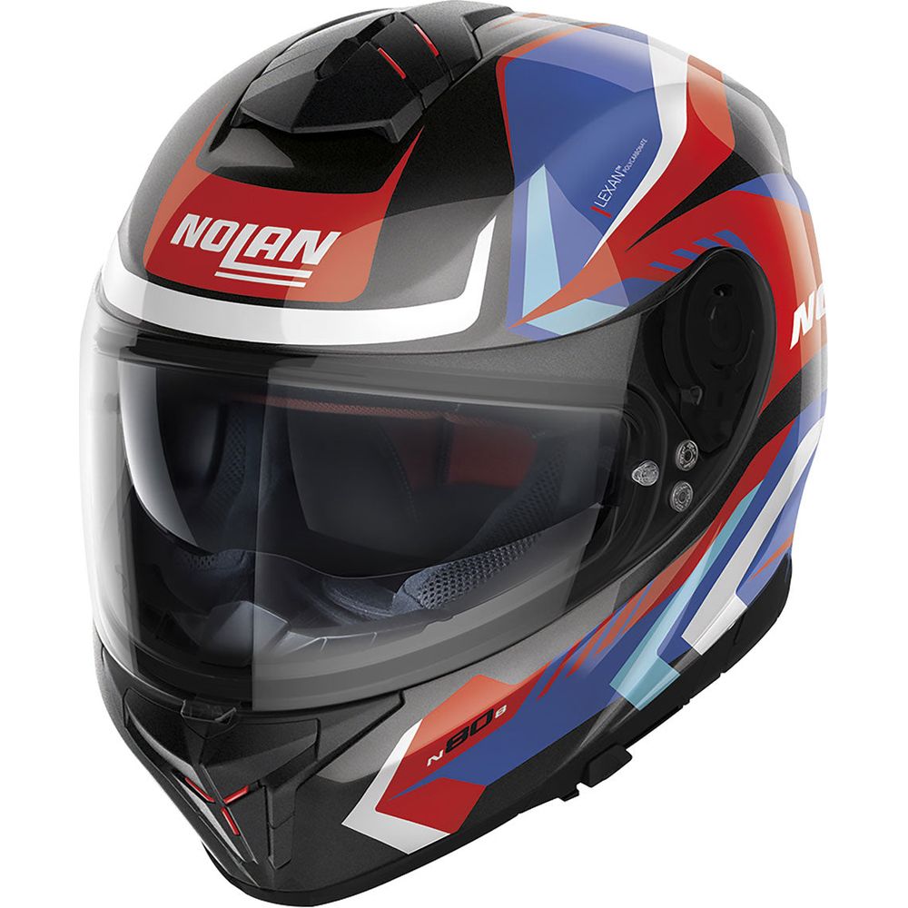 Nolan N80-8 Rumble N-Com Full Face Helmet Metal Black / White / Blue / Red