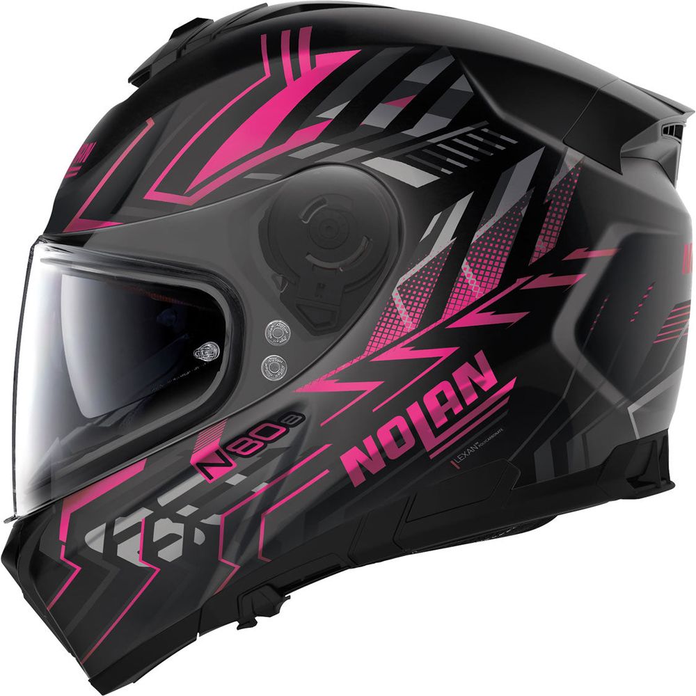 Nolan N80-8 Turbolence N-Com Full Face Helmet Flat Black / Pink