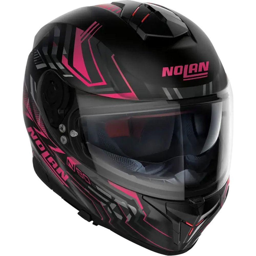 Nolan N80-8 Turbolence N-Com Full Face Helmet Flat Black / Pink