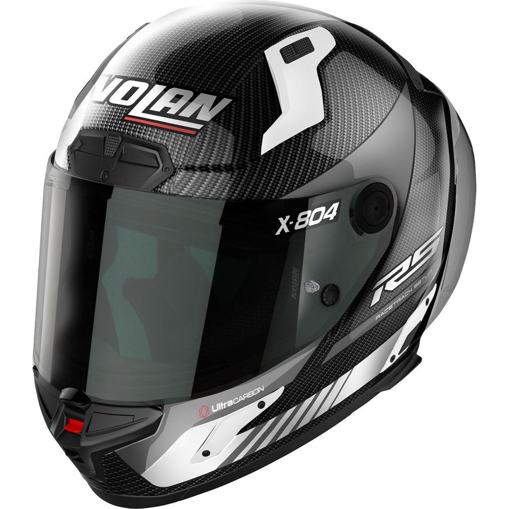 Nolan X-804 RS Ultra Carbon Hot Lap Full Face Helmet Carbon / White - FREE UK Shipping, FREE 365 Day Returns | Moto Central