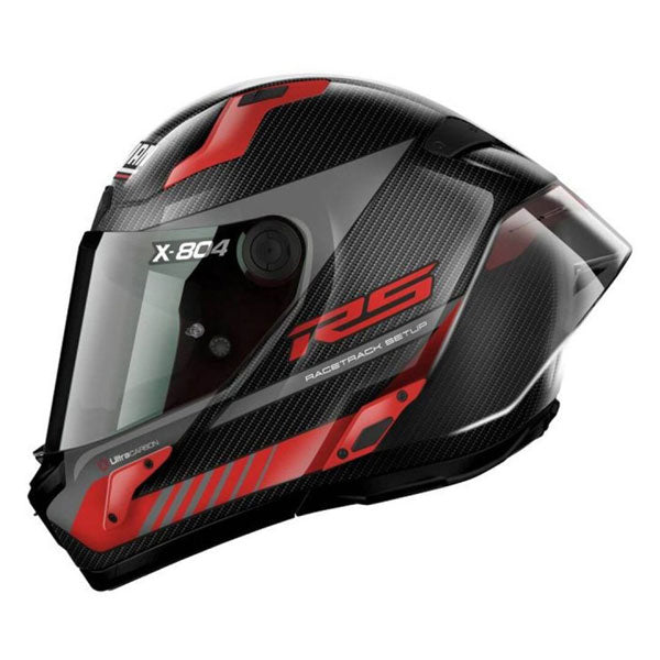 Nolan X-804 RS Ultra Carbon Hot Lap Full Face Helmet Carbon / Red - FREE UK Shipping, FREE 365 Day Returns | Moto Central