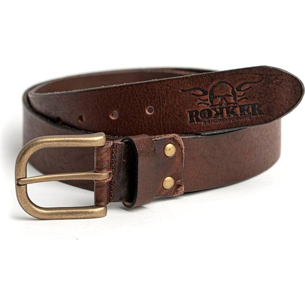 Rokker Oakland Leather Belt Dark Brown