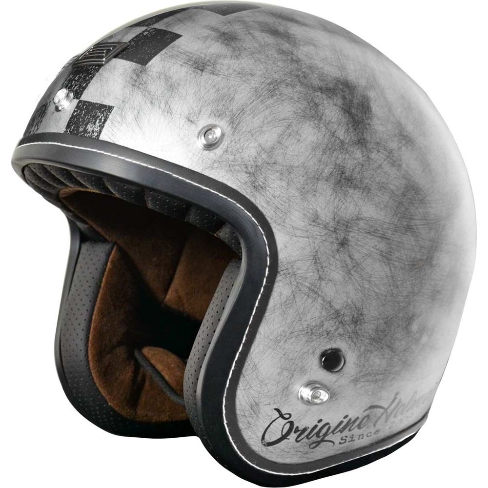 Origine Primo ECE 22.05 Open Face Helmet Scacco Silver