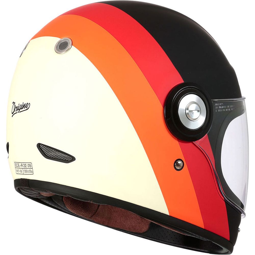 Origine Vega ECE 22.06 Full Face Helmet Primitive Matt Black / Orange / Red / Cream - FREE UK Shipping, FREE 365 Day Returns | Moto Central