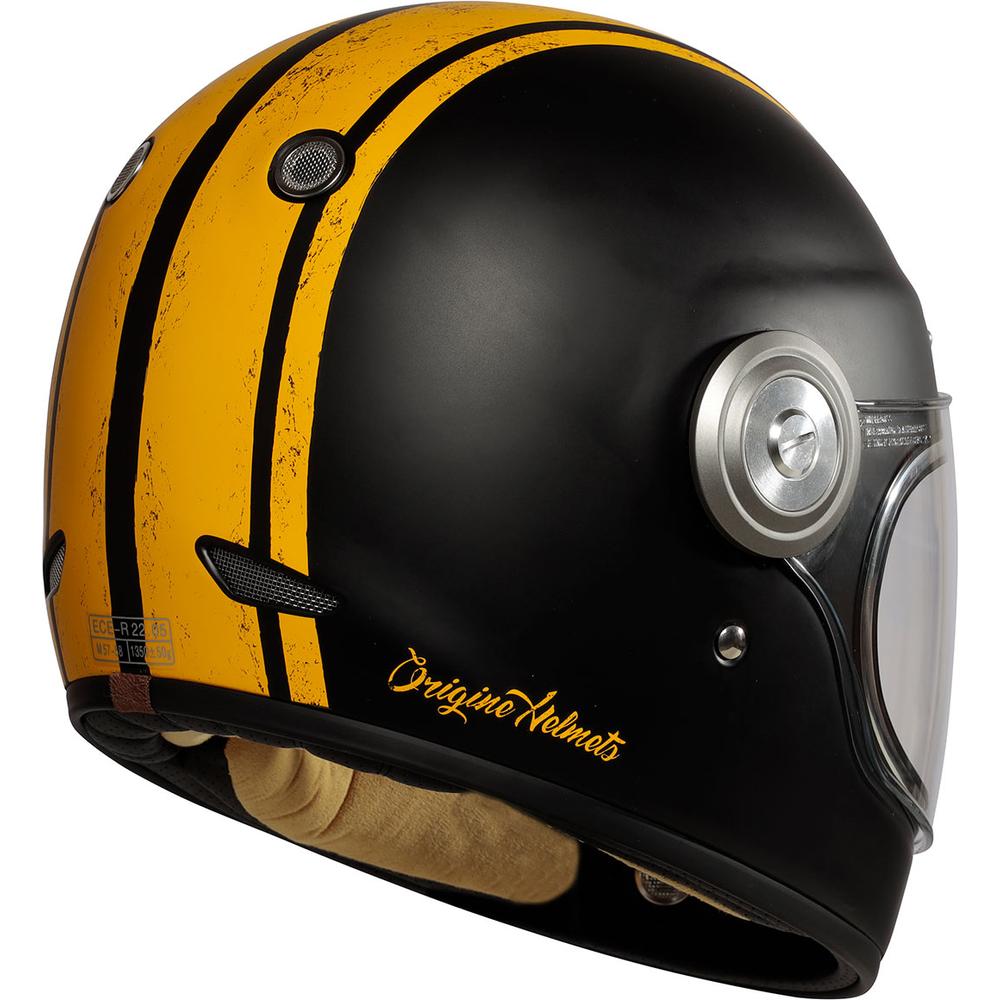 Origine Vega ECE 22.05 Full Face Helmet Custom Black / Yellow - FREE UK Shipping, FREE 365 Day Returns | Moto Central