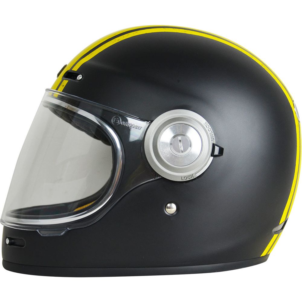 Origine Vega ECE 22.05 Full Face Helmet Custom Black / Yellow - FREE UK Shipping, FREE 365 Day Returns | Moto Central