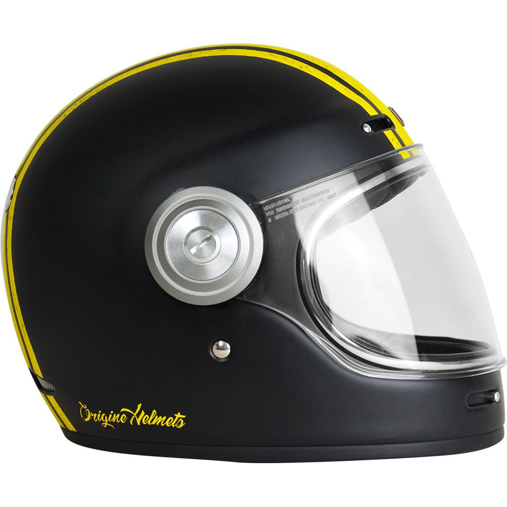 Origine Vega ECE 22.05 Full Face Helmet Custom Black / Yellow - FREE UK Shipping, FREE 365 Day Returns | Moto Central