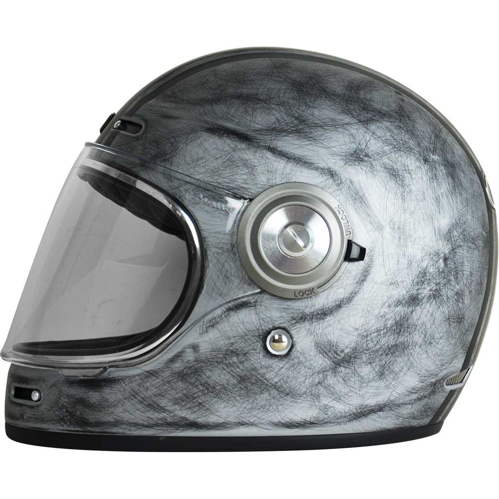 Origine Vega ECE 22.05 Full Face Helmet Custom Silver / Black  - FREE UK Shipping, FREE 365 Day Returns | Moto Central