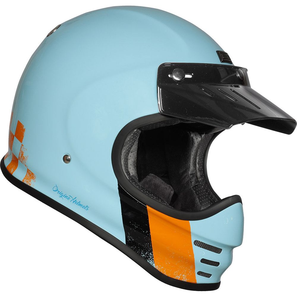 Origine Virgo ECE 22.05 Full Face Helmet Danny Light Blue  - FREE UK Shipping, FREE 365 Day Returns | Moto Central