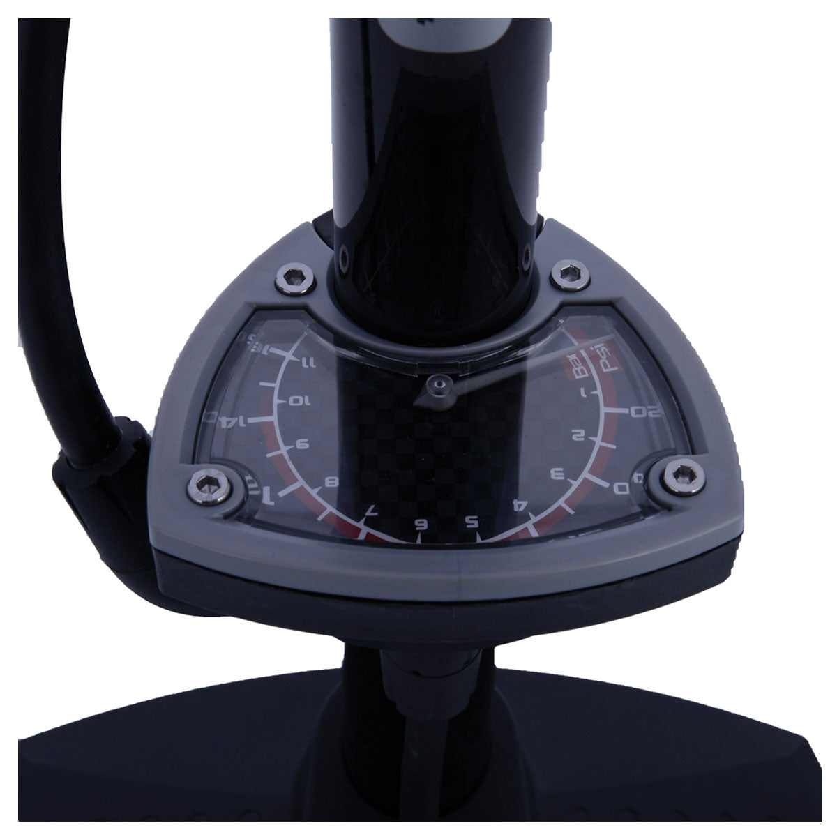 Oxford Airtrack Workshop Steel Floorpump With Gauge Black - FREE UK Shipping, FREE 365 Day Returns | Moto Central