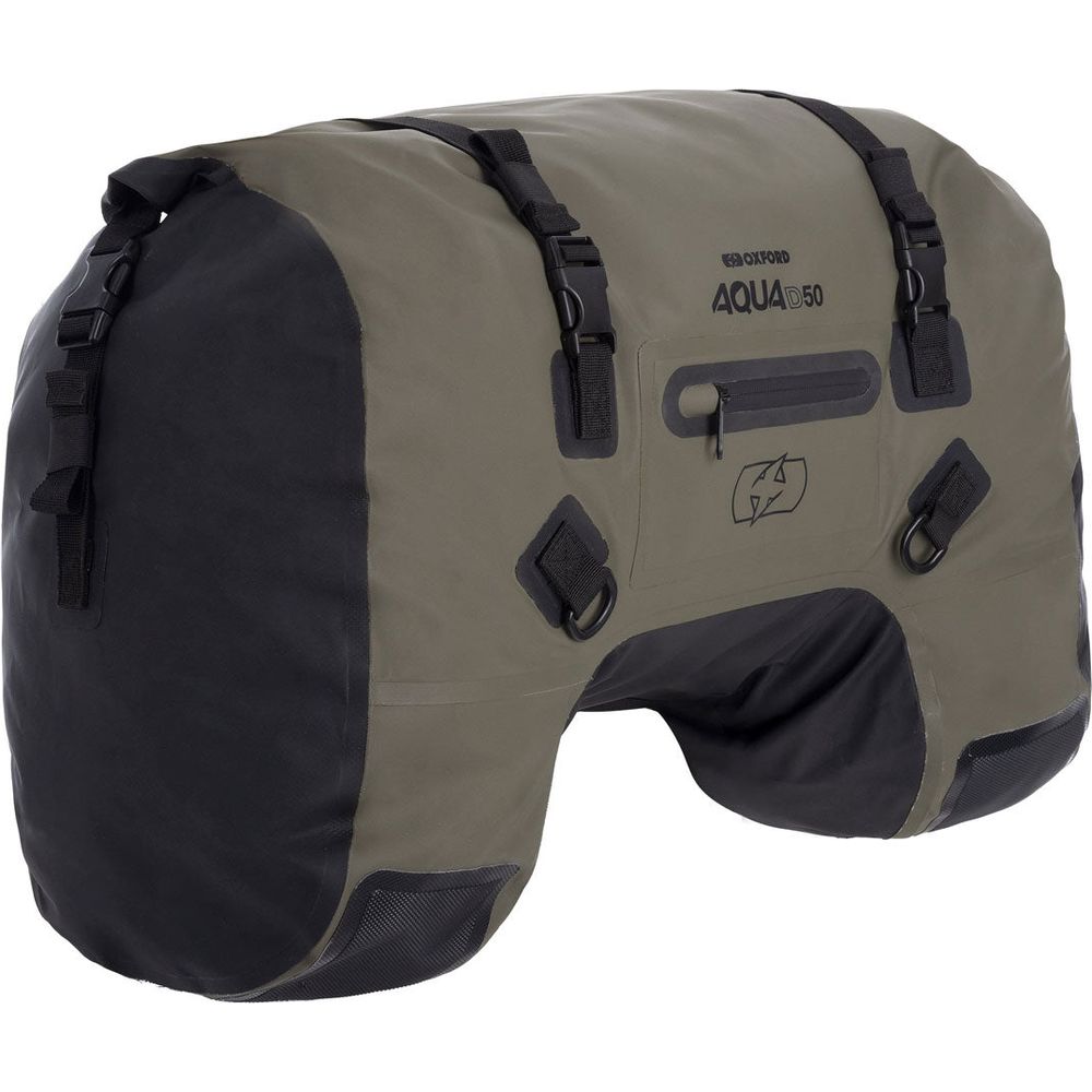 Oxford Aqua D50 Duffle Bag Khaki / Black - 50 Litres - FREE UK Shipping, FREE 365 Day Returns | Moto Central