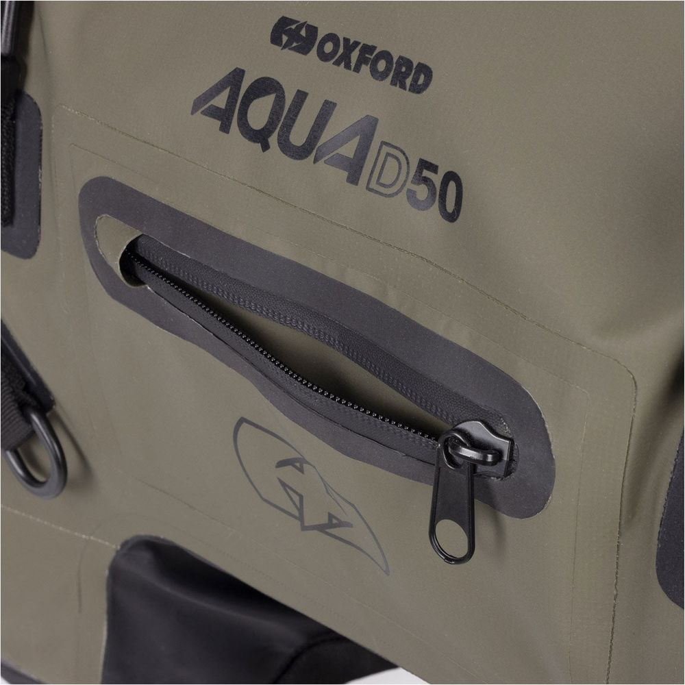 Oxford Aqua D50 Duffle Bag Khaki / Black - 50 Litres - FREE UK Shipping, FREE 365 Day Returns | Moto Central