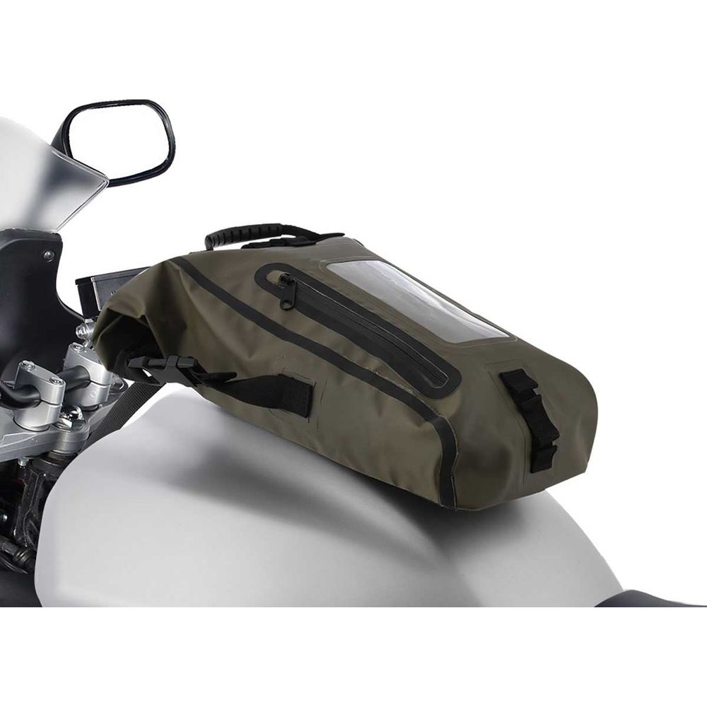 Oxford Aqua M8 Tank Bag Khaki / Black - 8 Litres - FREE UK Shipping, FREE 365 Day Returns | Moto Central