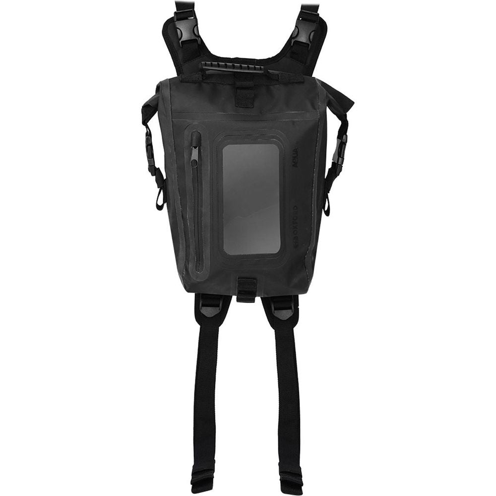 Oxford Aqua S8 Strap On Tank Bag With Harness Black - 8 Litres