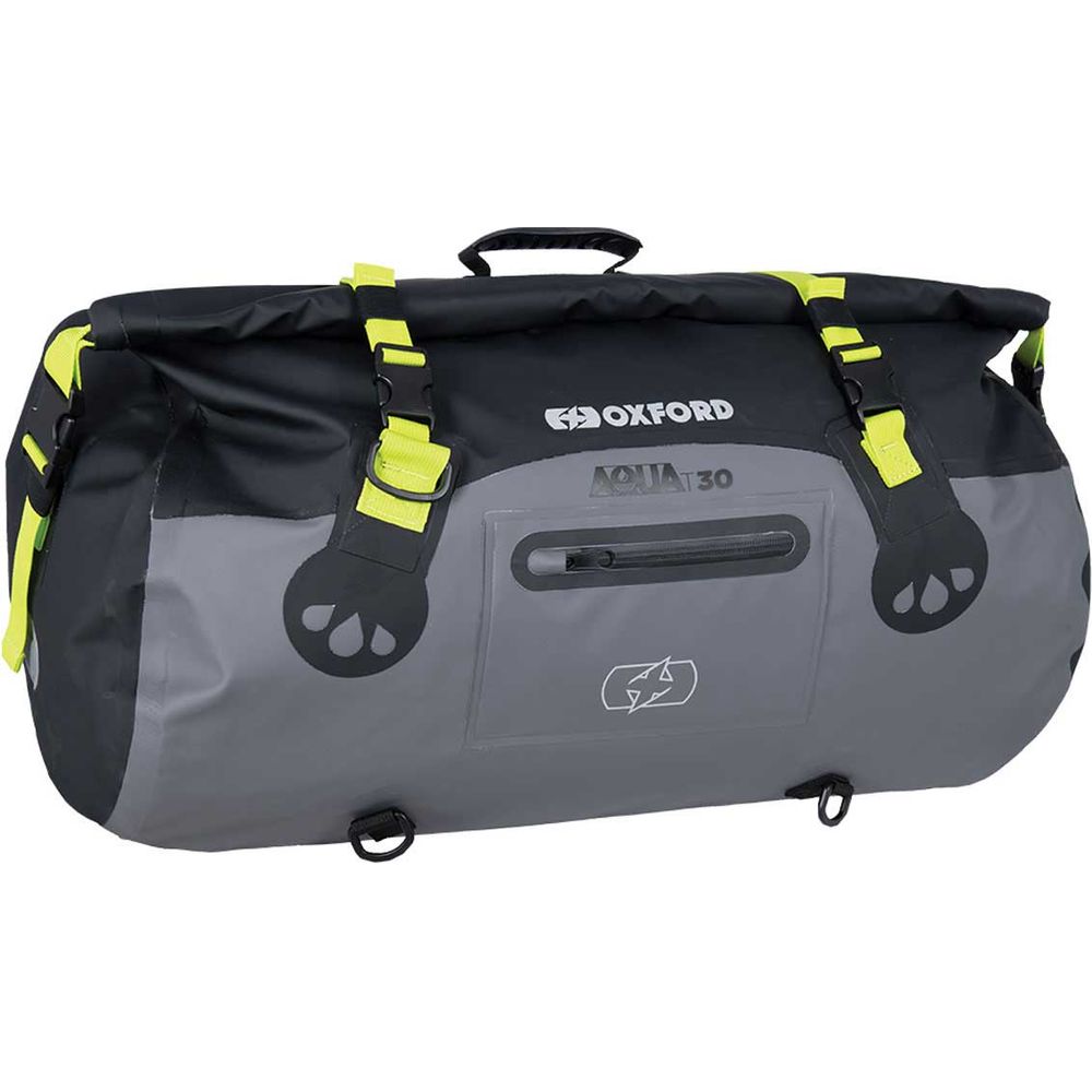 Oxford Aqua T30 Roll Bag Black / Grey / Fluo Yellow - 30 Litres  - FREE UK Shipping, FREE 365 Day Returns | Moto Central