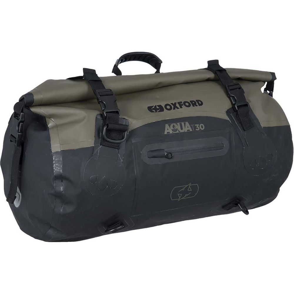 Oxford Aqua T30 Roll Bag Khaki / Black - 30 Litres - FREE UK Shipping, FREE 365 Day Returns | Moto Central