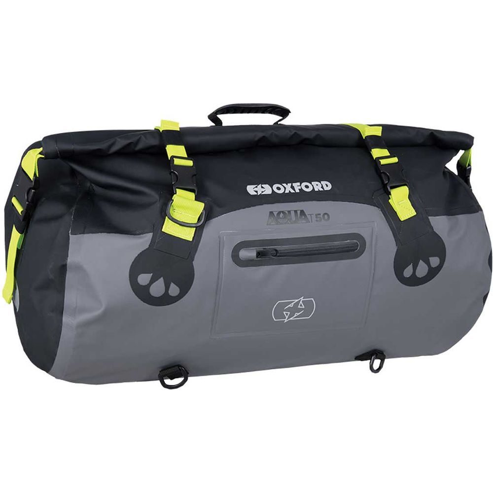 Oxford Aqua T50 Roll Bag Black / Grey / Fluo Yellow - 50 Litres