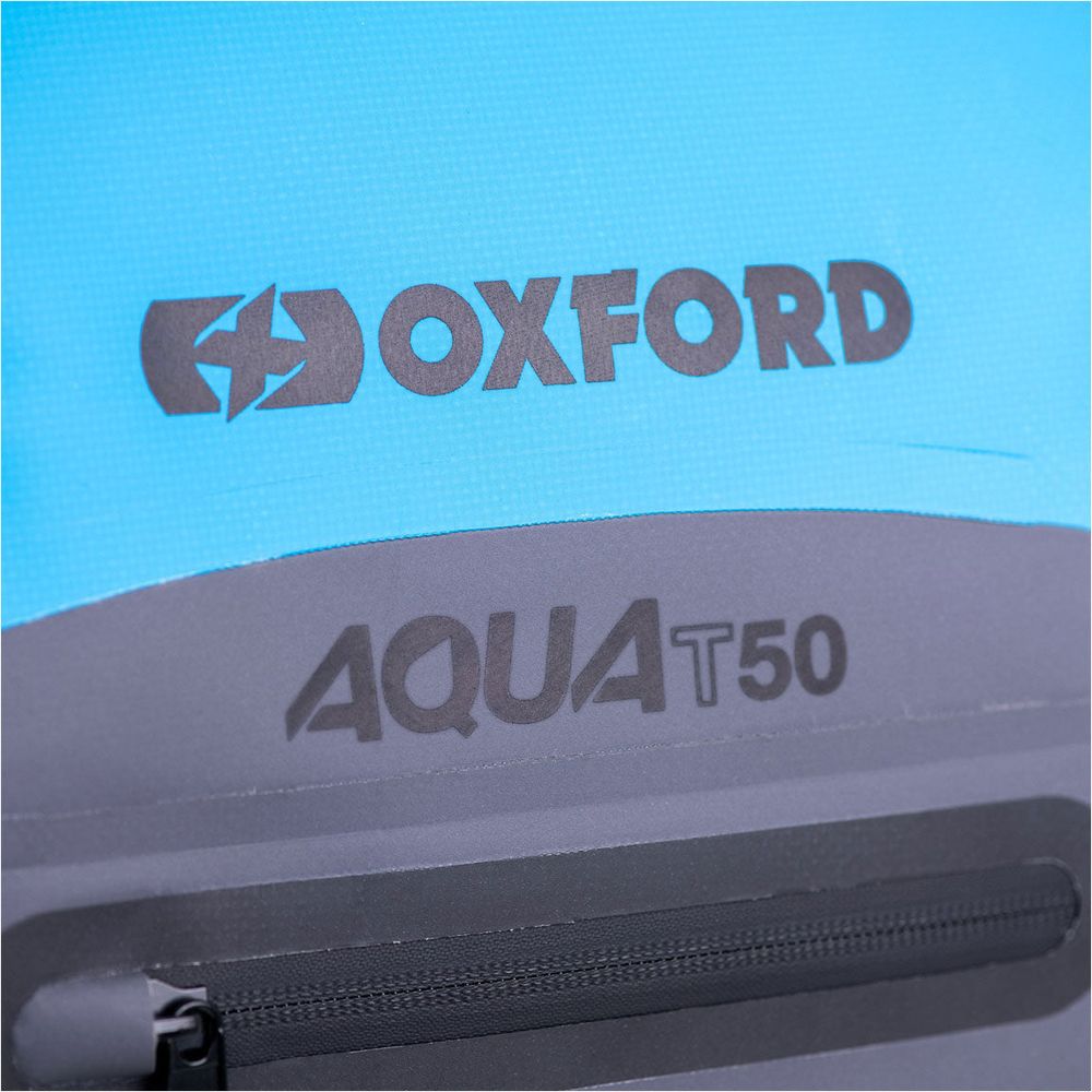 Oxford Aqua T50 Roll Bag Blue / Grey - 50 Litres  - FREE UK Shipping, FREE 365 Day Returns | Moto Central