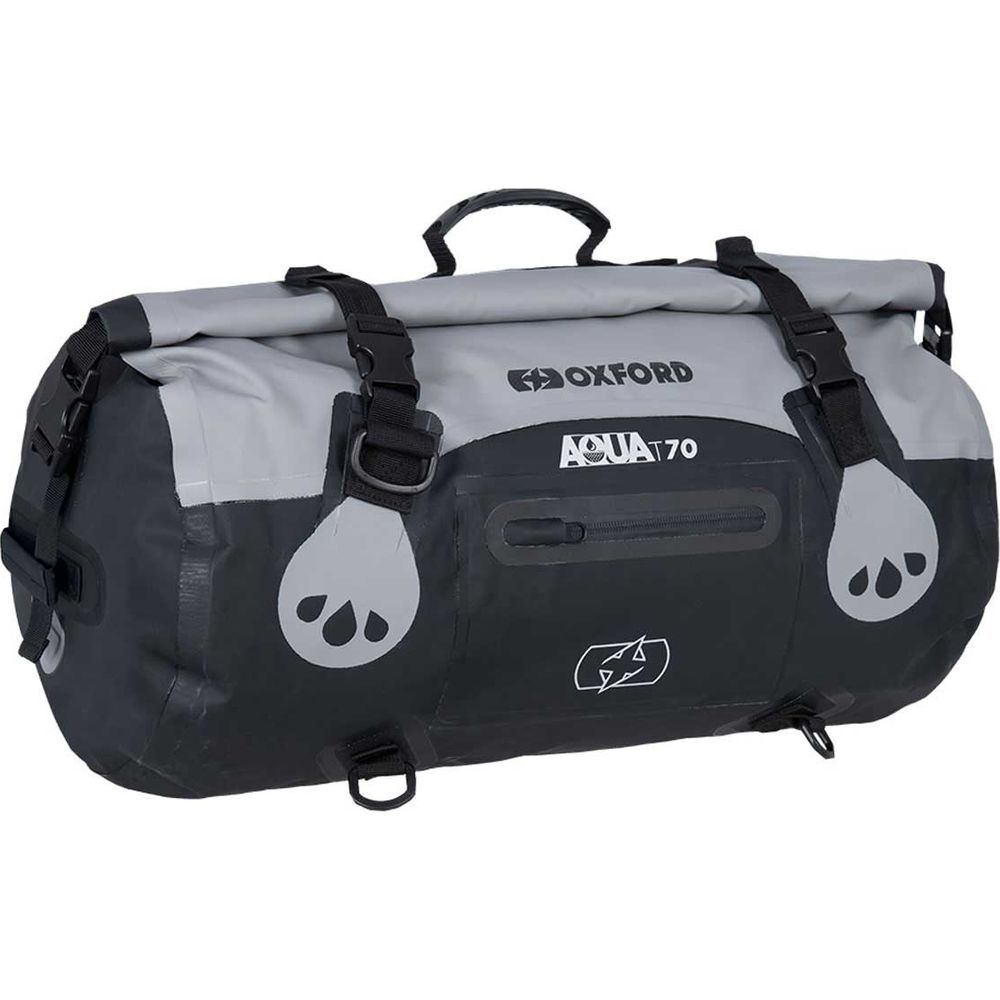 Oxford Aqua T70 Roll Bag Grey / Black - 70 Litres  - FREE UK Shipping, FREE 365 Day Returns | Moto Central