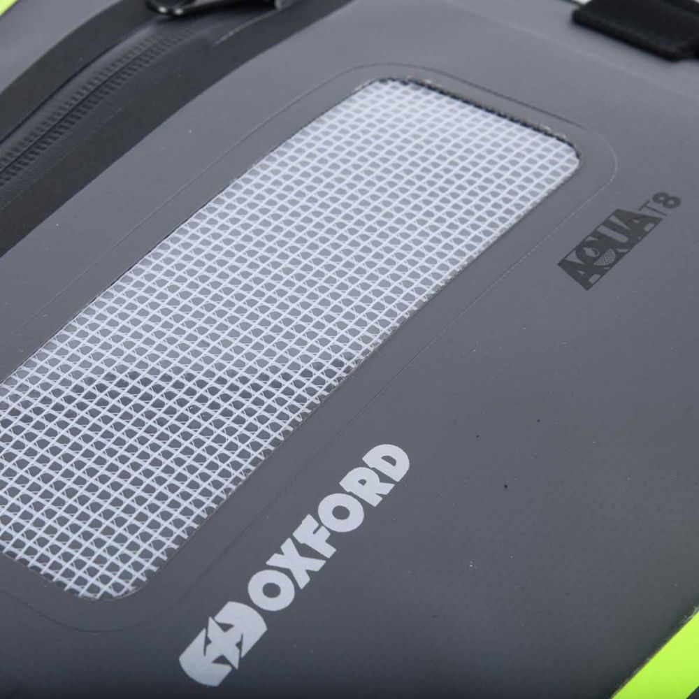 Oxford Aqua T8 Tail Bag Black / Grey / Fluo Yellow - 8 Litres  - FREE UK Shipping, FREE 365 Day Returns | Moto Central