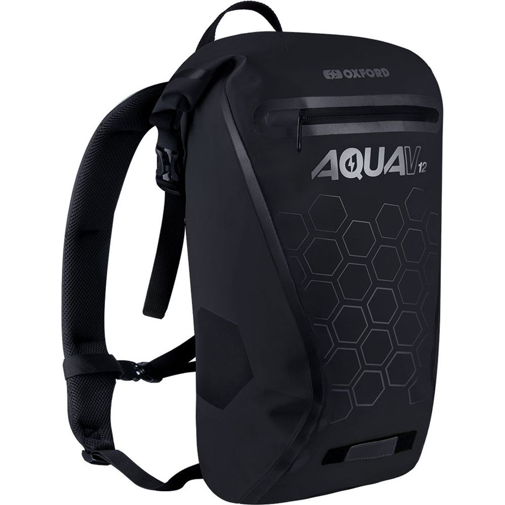 Oxford Aqua V12 Waterproof Backpack Black - 12 Litres - FREE UK Shipping, FREE 365 Day Returns | Moto Central