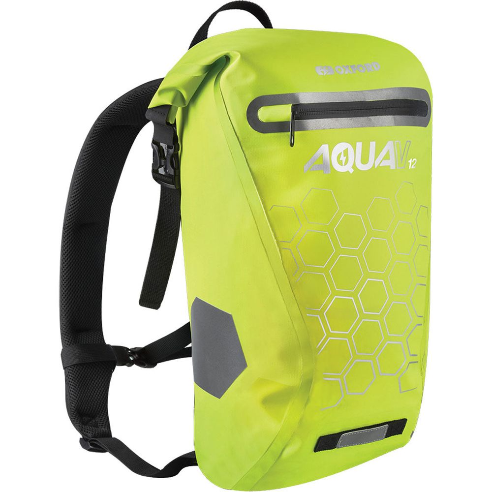 Oxford Aqua V12 Waterproof Backpack Fluo Yellow - 12 Litres - FREE UK Shipping, FREE 365 Day Returns | Moto Central