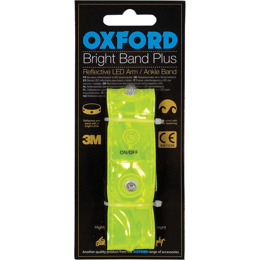 Oxford Bright Arm Band Plus Yellow - FREE UK Shipping, FREE 365 Day Returns | Moto Central