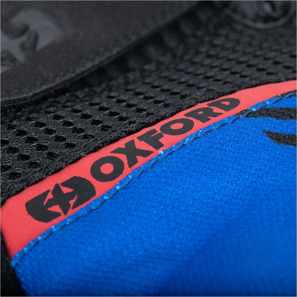 Oxford Byron Textile Gloves Blue / Red - FREE UK Shipping, FREE 365 Day Returns | Moto Central