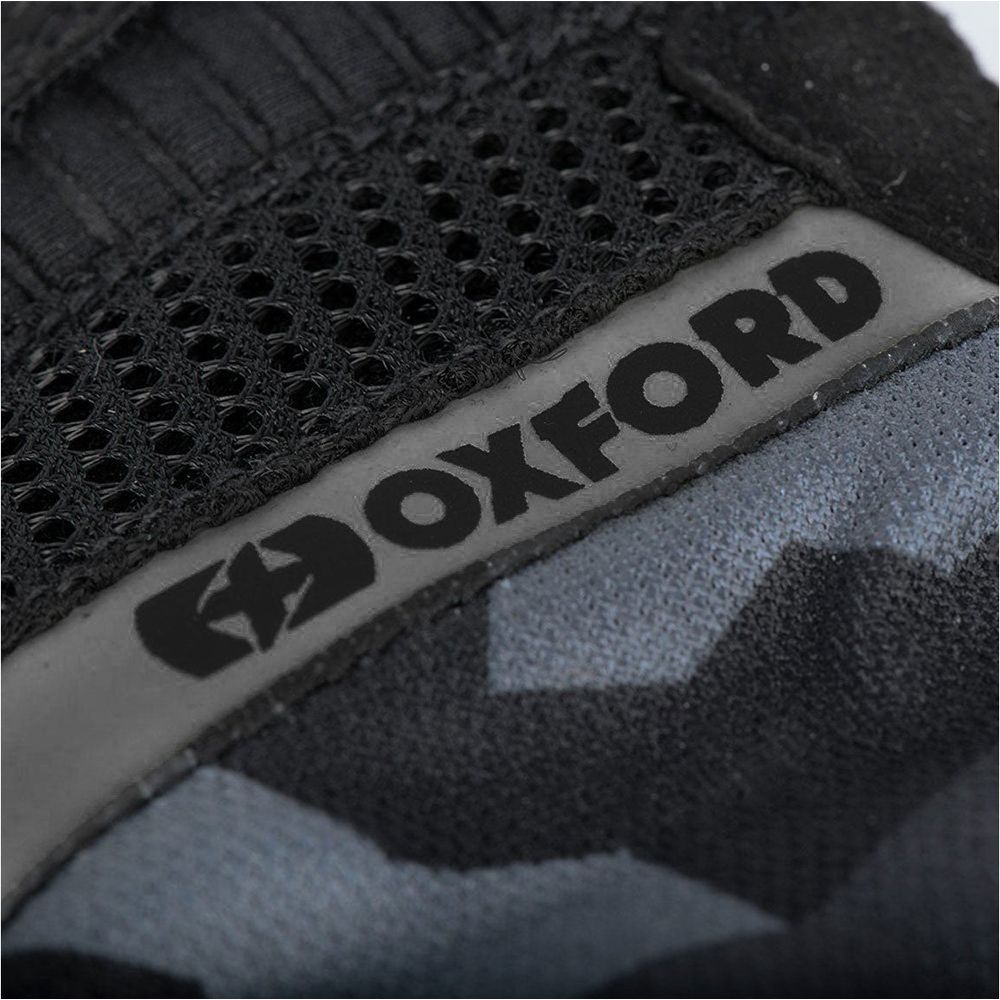 Oxford Byron Textile Gloves Grey Camo - FREE UK Shipping, FREE 365 Day Returns | Moto Central