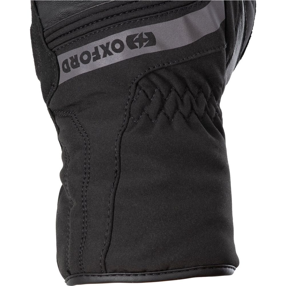 Oxford Calgary 2.0 Leather Gloves Black - FREE UK Shipping, FREE 365 Day Returns | Moto Central