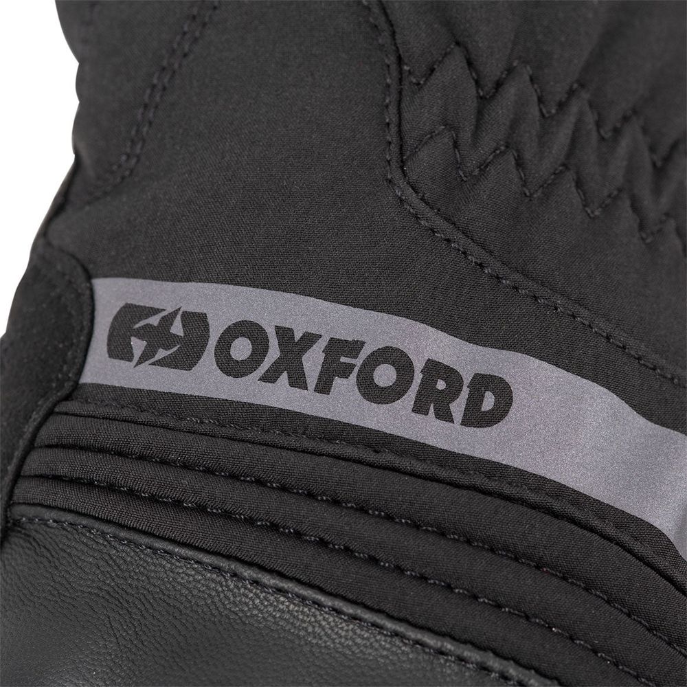 Oxford Calgary 2.0 Leather Gloves Black - FREE UK Shipping, FREE 365 Day Returns | Moto Central