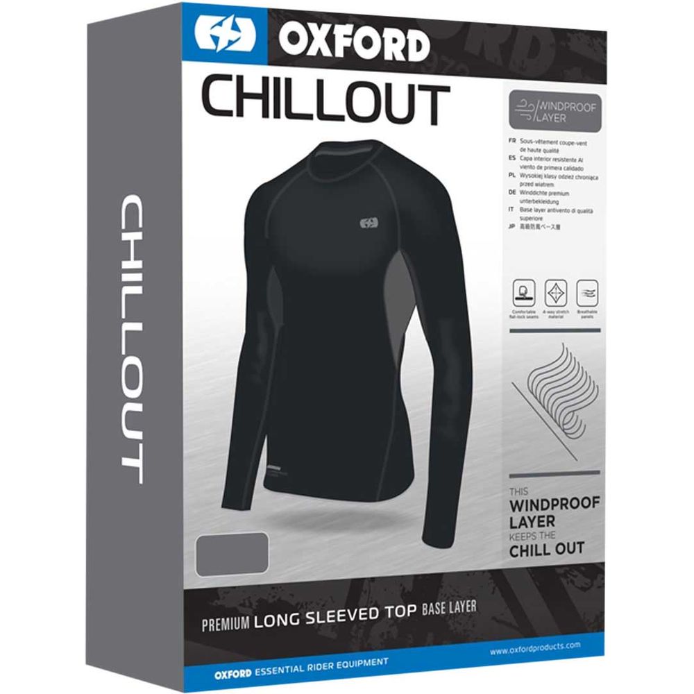 Oxford Chillout Windproof Base Layer Top Black